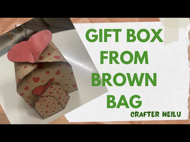 GIFT BOX FROM BLINKIT BROWN BAG|| #papercraft #paperbag #artandcraft #blinkit #brownpaperbag #diy