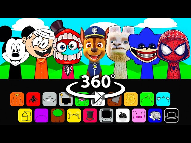 360° VR Incredibox Sprunki Song (Movies, Games and Series COVER) PART 2