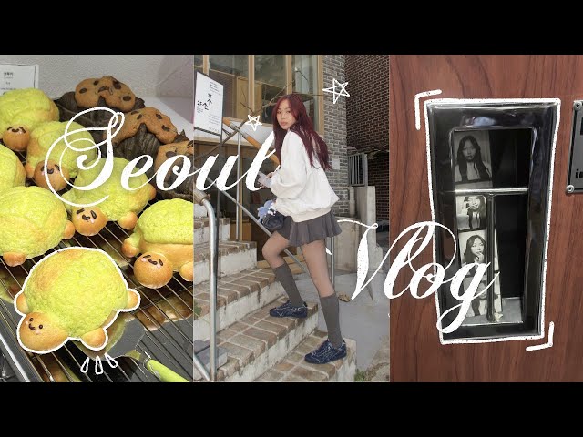 SEOUL VLOG 🧸: Girls trip, cafe hopping, shopping in hongdae, photobooths etc.