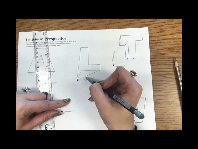 One Point Perspective Letters