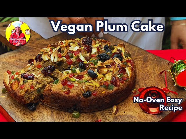 Vegan Plum Cake | Sugar Free| Gluten Free | No Oven Cake by Manju Mittal