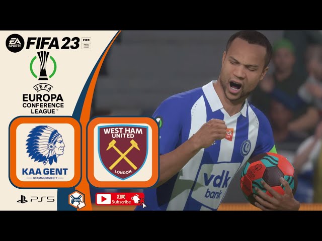 FIFA23｜KAA Gent vs West Ham United｜2022-23 UEFA Europa Conference League｜Quarter Final｜Round 1