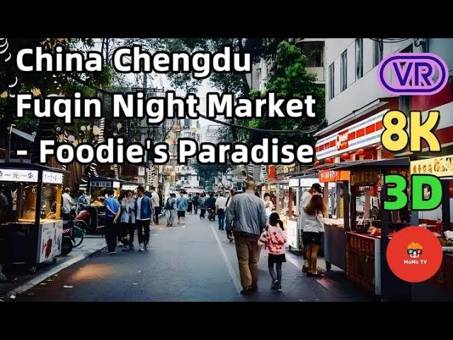 【180° VR】The Most Famous Local Night Market In Chengdu - Fuqin Night Market - Foodie's Paradise VR