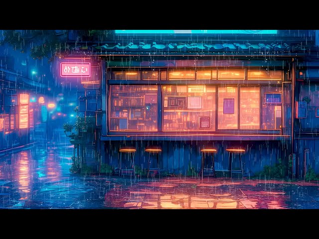 Coffee Shop Rainy Night 🌧️ Lofi Sleep Music 🌧️ Pluviophile Lofi To Calm Down And Relax Your Mind