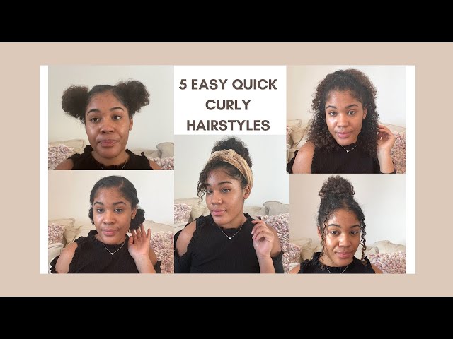 5 EASY QUICK CURLY HAIRSTYLES + Mini Tutorials | Luana Banks