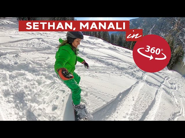 360 degree vlog of snow views in Manali! Snowboarding vlog teaser w/ Tanya Khanijow