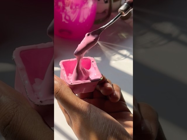 Himi gouache cleaning || satisfying video || colour mixing video || #gouache #asmr #satisfying ￼