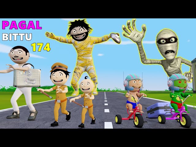 Pagal Bittu Sittu 174 | Police Wala Cartoon | Police Car Cartoon | Police Chase | Cartoon Videos