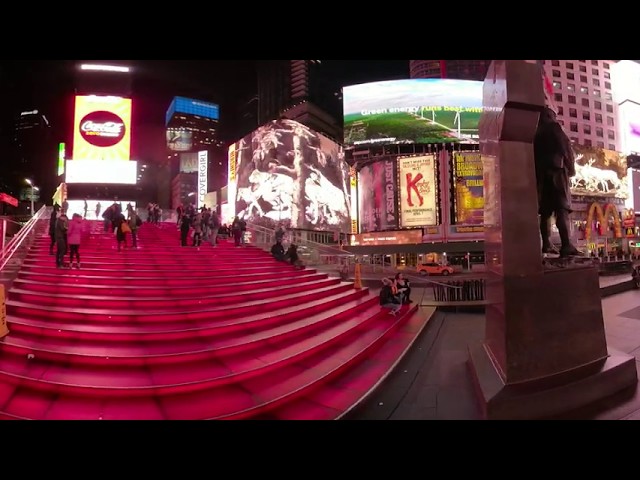 Midnight Moment at Time Square, New York 360 virtual walking tour, 2019