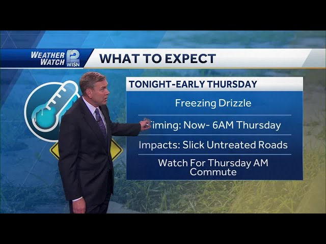 SE Wisconsin Weather: Overnight Freezing Drizzle to Create Slick Roads