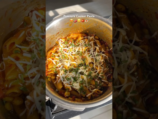 🚗 Ep. 12 of Meals On The Go - Spicy Desi Pasta in a Pressure Cooker😍🌶️| 5 minutes cooking #jain