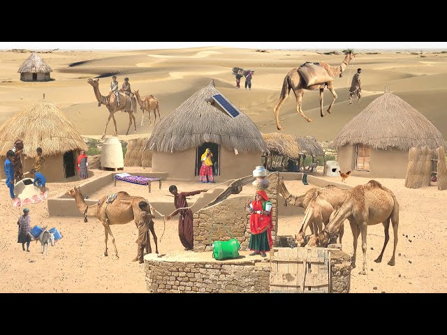 Very Unique Pakistani Desert Village Natural Life | Desert Women Daily Routine | Desert Village Life