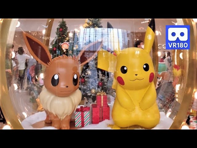 3D 180VR 4K Let meet Cute Pikachu & Eevee in Pokemon World