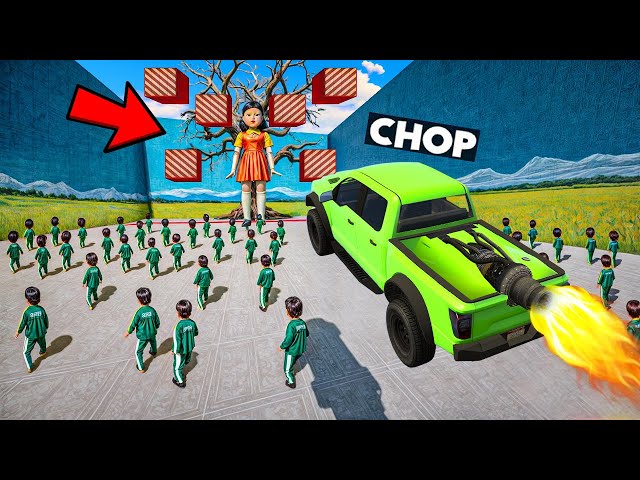 GTA 5 CHOP AND FROSTY PLAY ROCKET VS SQUID GAMES