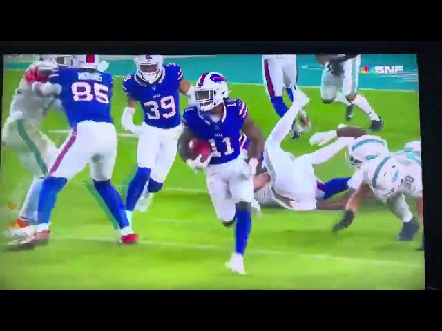 Buffalo Bills 95 yard punt return for Touchdown vs Miami Dolphins Sunday night Football 2024