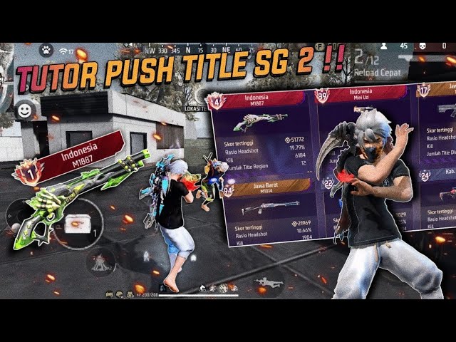 TUTORIAL CEPAT PUSH TITLE SENJATA SG 2 ! Gini Cara Cepat Push Weapon Glory Free fire - BR RANGKED