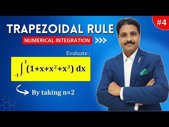 TRAPEZOIDAL RULE SOLVED PROBLEM 4 (NUMERICAL INTEGRATION)  @TIKLESACADEMY