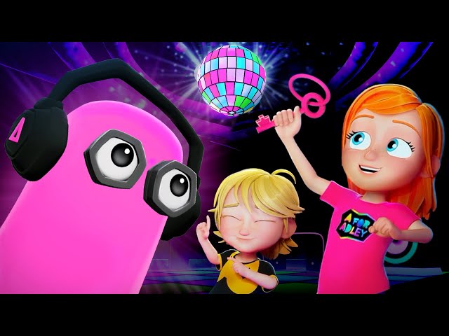 PiNK RAiNBOW GHOST moments!! Cartoon Adley finds pink key while Olive & Koopa enter the portal house