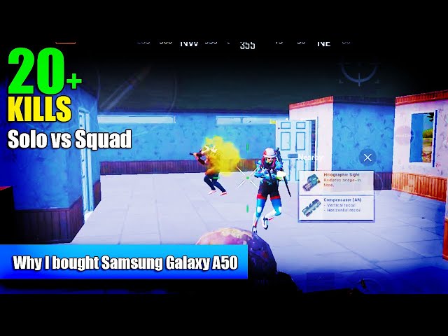 Why I Bought Samsung Galaxy A50 - 60FPS Smooth+Extreme PUBG MOBILE | 20+ Kills | Top Clutches