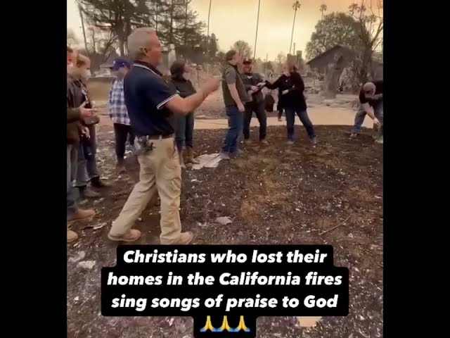 WOW AFTER LA FIRES🔥DESTROY THEIR HOMES, THEY WORSHIP JESUS? 🇺🇸#jesus #fyp #fire #california #lafire