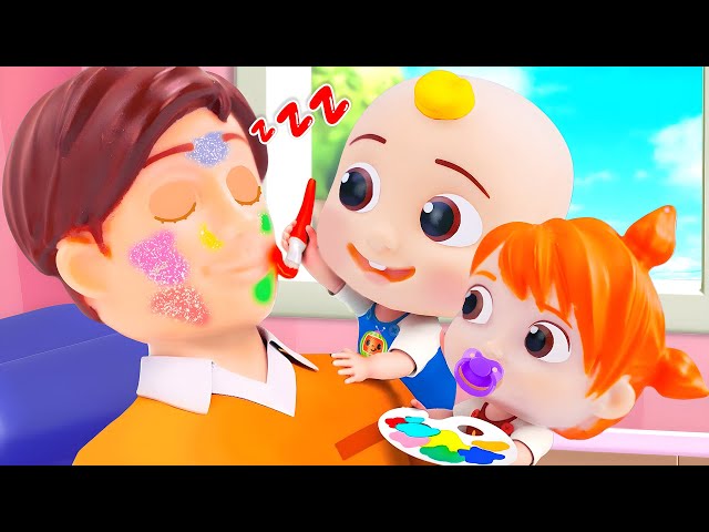 Yes Yes, Let's Make Daddy Pretty 💄😍 Princess Beauty Makeup |  CoComelon Kids Songs & Nursery Rhymes