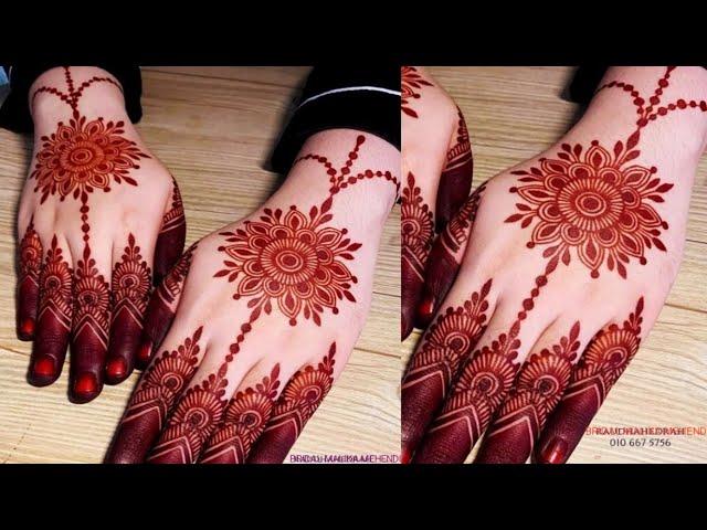 Most Beautiful Gol Tikki Mehendi Design | Simple Arebic Henna Design For Back Hand | Flower mehendi