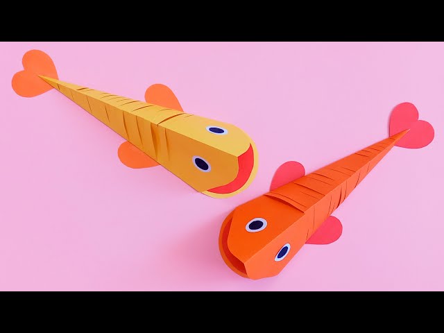 DIY Origami Fish with Coloured Paper | Simple and Fun Craft Ideas for All Ages