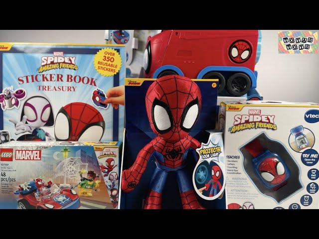 Marvel Spidey and His Amazing Friends Collection Unboxing Review | Spidey Spinning Transforming Car