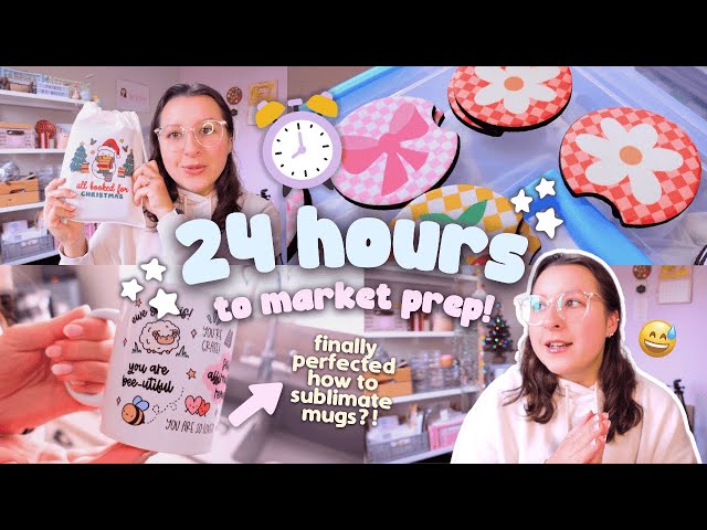 24 Hours to Prep for My Final Craft Market of 2024! 😅 A Day in My Small Business Studio Vlog 🎀