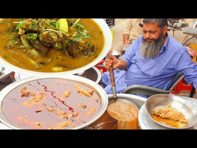 Lahori mutton chanay breakfast | high rated lahori nashta | food street with zeeshan