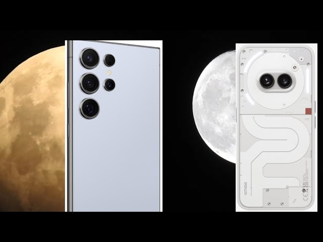 Samsung s24 ultra vs Nothing phone 2a camera moon zoom test and #shortvideo #respect