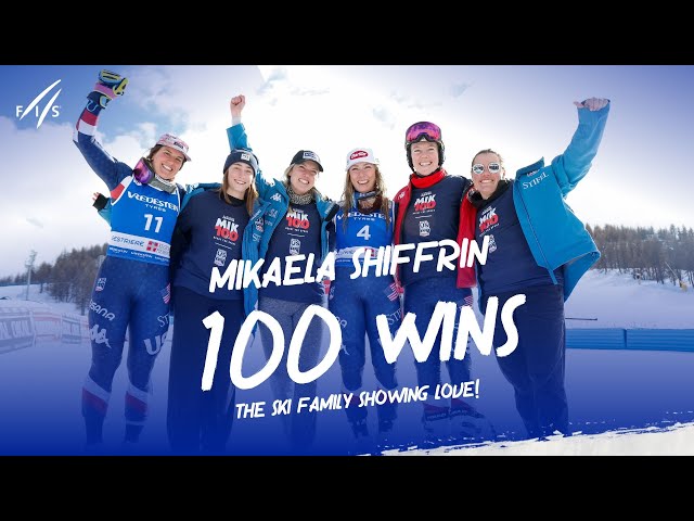 Mikaela Shiffrin 100 Wins - The ski family showing love! | FIS Alpine