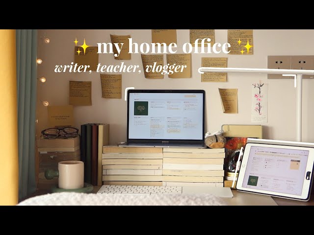 AESTHETIC DESK SETUP ⌨️✨ cozy work-from-home office tour ⁑