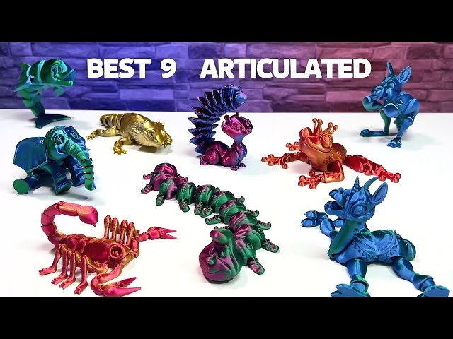 9 BEST Articulated Animals printed on Ender 3 S1 Pro