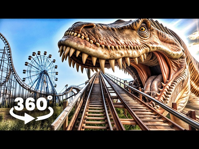 Dinosaurs Roller Coaster - 360º VR - Jurassic Virtual Reality