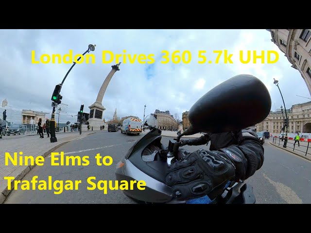 London Drives 360, Nine Elms Vauxhall to Westminster Trafalgar Square, Honda Forza 300 Shot on Inta