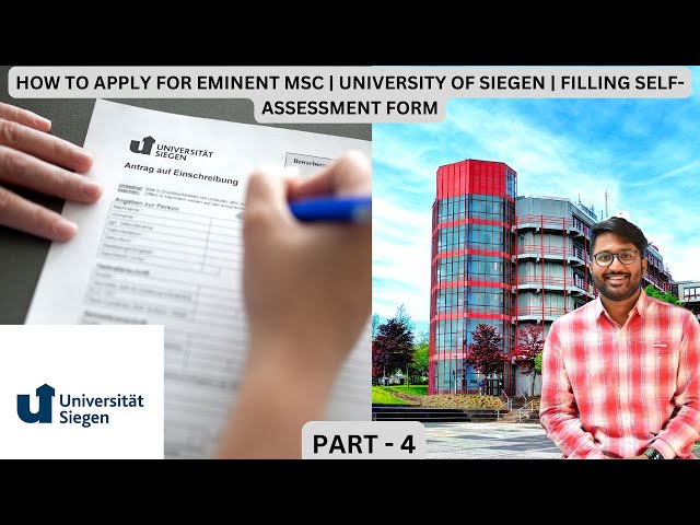 HOW TO APPLY FOR EMINENT MSC | UNIVERSITY OF SIEGEN | PART 4 | FILLING SELF-ASSESSMENT FORM