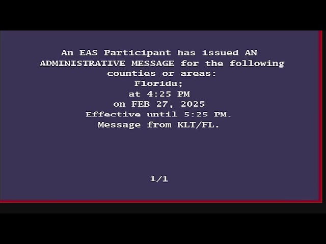 DASDEC-II Live Stream - LIVE EAS (Emergency Alert System) ALERTS