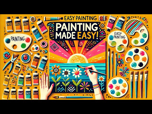 Easy and simple painting ideas for beginners /Painting tutorials//Acrylic painting ideas#painting