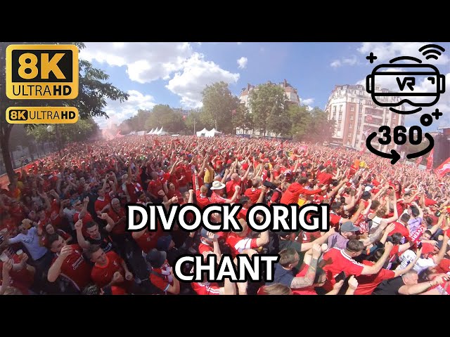 "Saturday Night, Divock Origi" Chant In Paris 2022 UCL Final Liverpool Fanzone VR/360° 8K Video