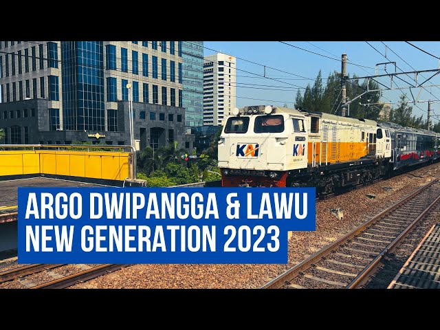 KA Argo Dwipangga & Argo Lawu New Generation Melintas Langsung Stasiun Gondangdia - 4K HDR