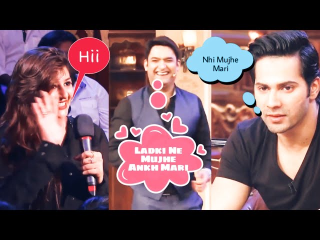 Cute Girl Flirting With Kapil Sharma & Varun Dhawan 🔥😍/ The Kapil Sharma show Audience Thug life ✅