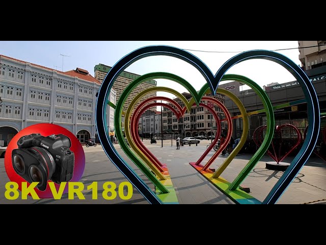 8K VR180 CHINATOWN POINT SHOPPING CENTER IN SINGAPORE showing the love 3D (Travel Videos/ASMR/Music)