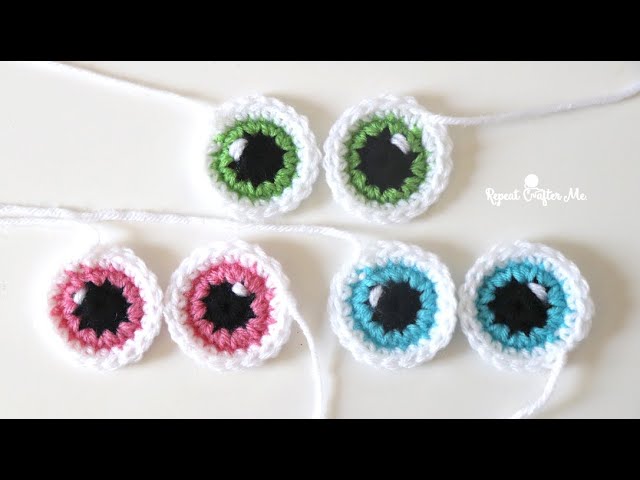 Crochet Cartoon Eyes