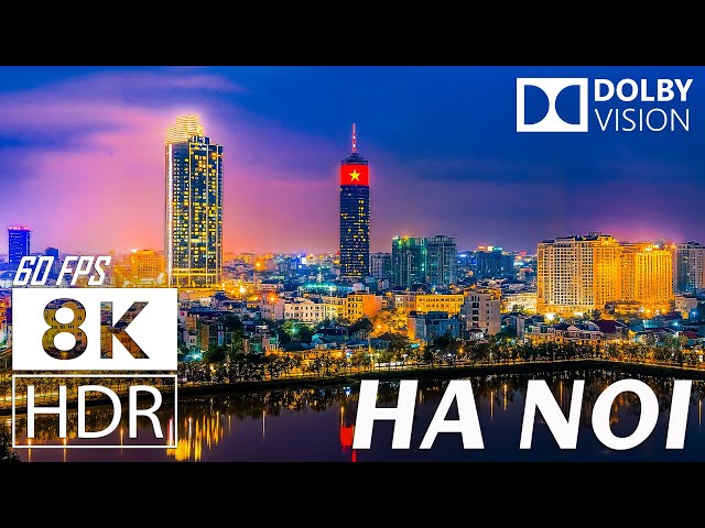 HANOI 8K BIKING TOUR (VIETNAM) - Tour with Relaxing Music & Immersive Sound [8K HDR/60fps]