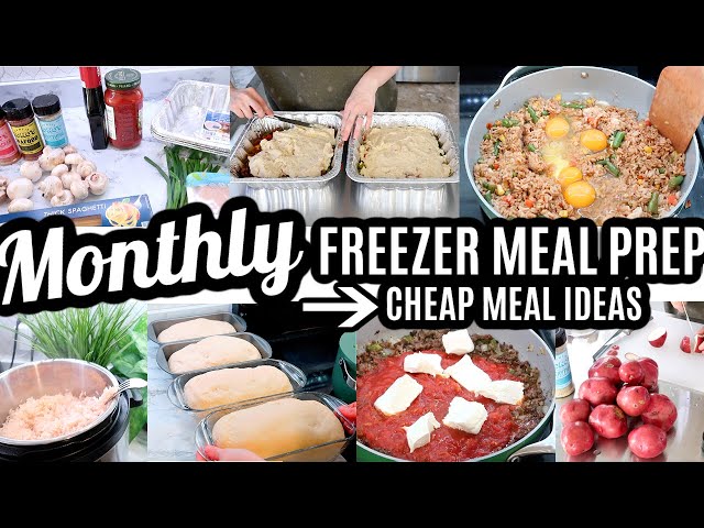 EASY MONTHLY FREEZER MEAL PREP RECIPES COOK WITH ME LARGE FAMILY MEALS WHATS FOR DINNER