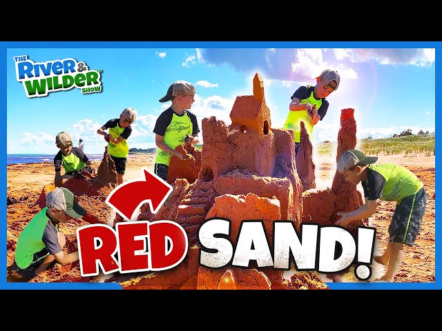 Making RED SAND CASTLES with a PRO BUILDER!