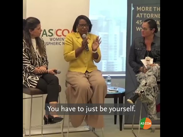 AES Corporation's Madelka McCalla at #womenascoa in Miami