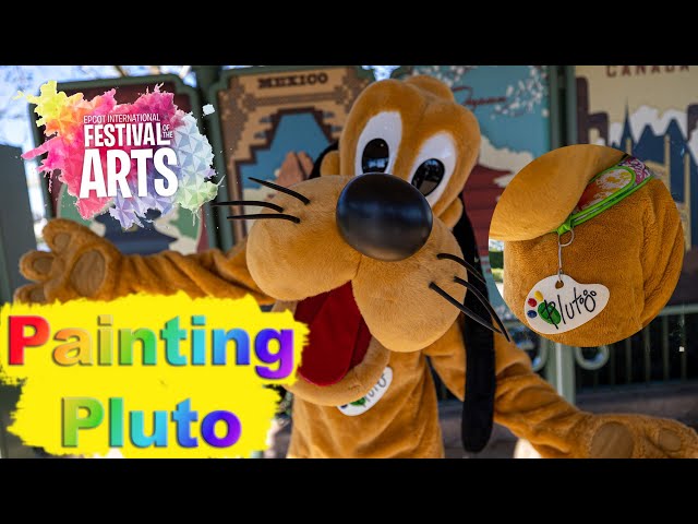 8K Painting Pluto Meet & Greet during Epcot International Festival of the Arts VR180 3D