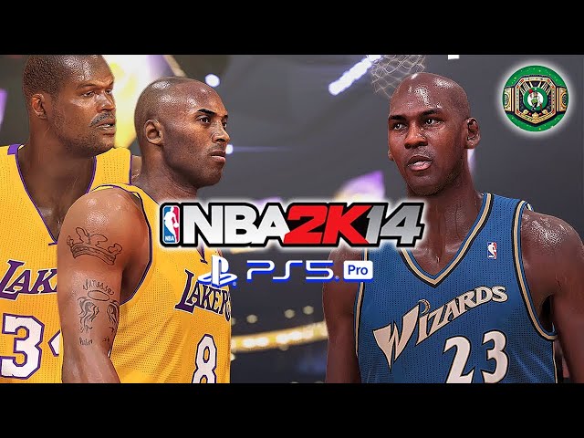 NBA 2K14 (PS5 Pro) | Michael Jordan vs. Kobe & Shaq: '02-'03 Wizards vs '03-'04 LA Lakers [FULL] 4K